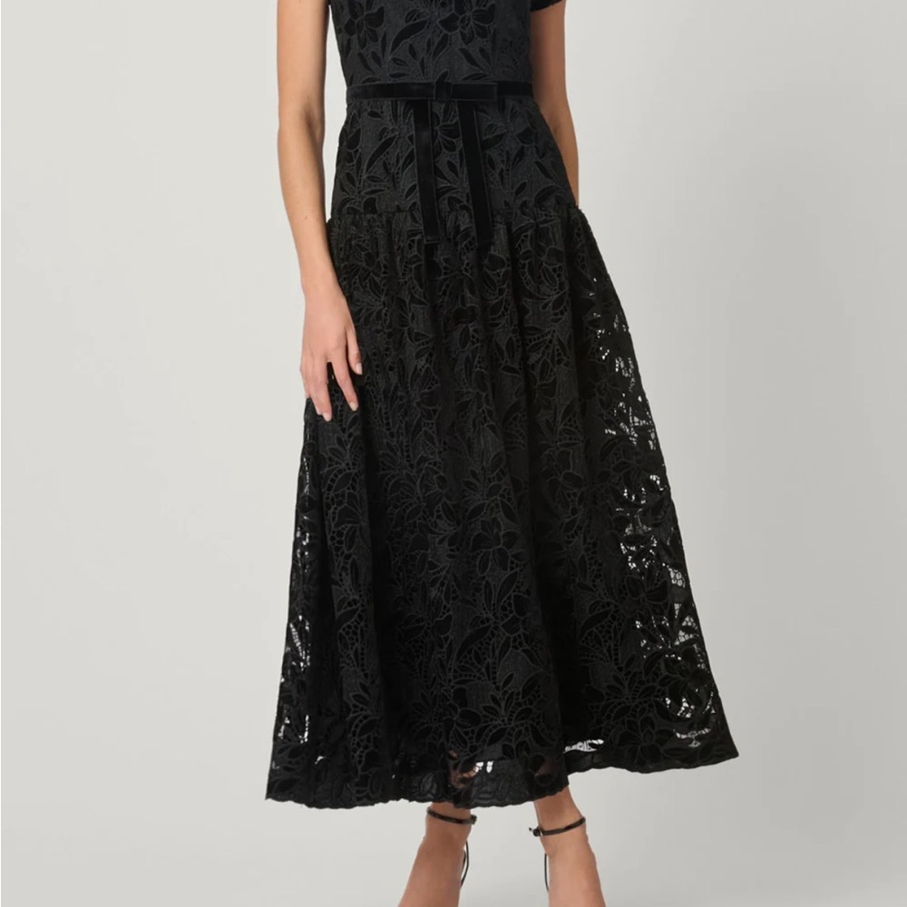 Shoshanna Jet Black Lace Farah Dress